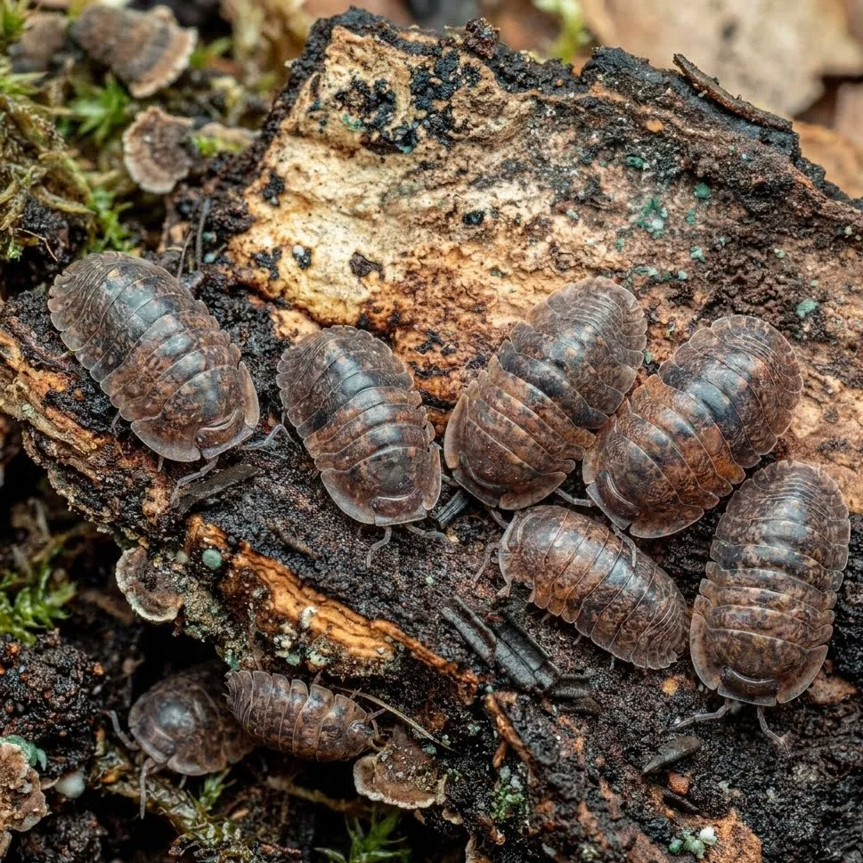 Filipinodillo sp. Giant Banahaw isopods for sale on natural bark
