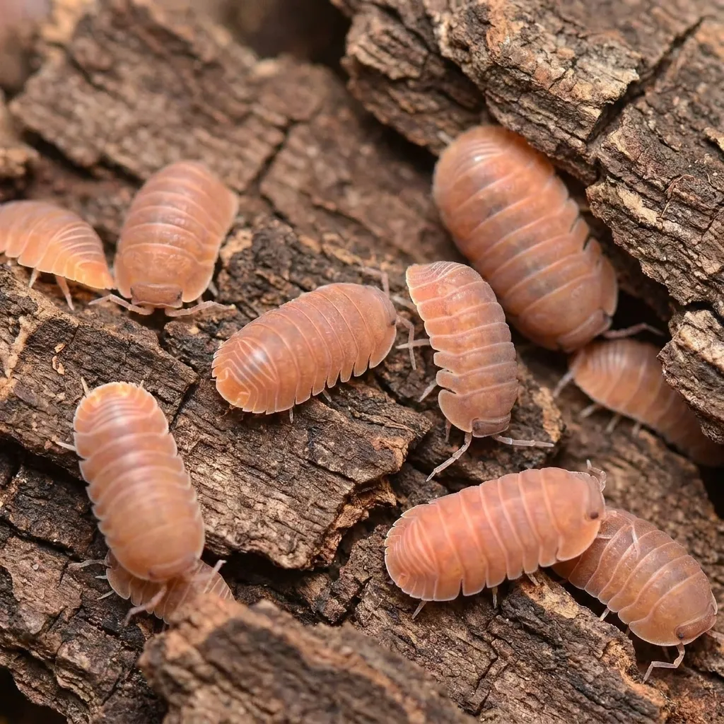 Mamey isopods for sale on bark and leaf litter
