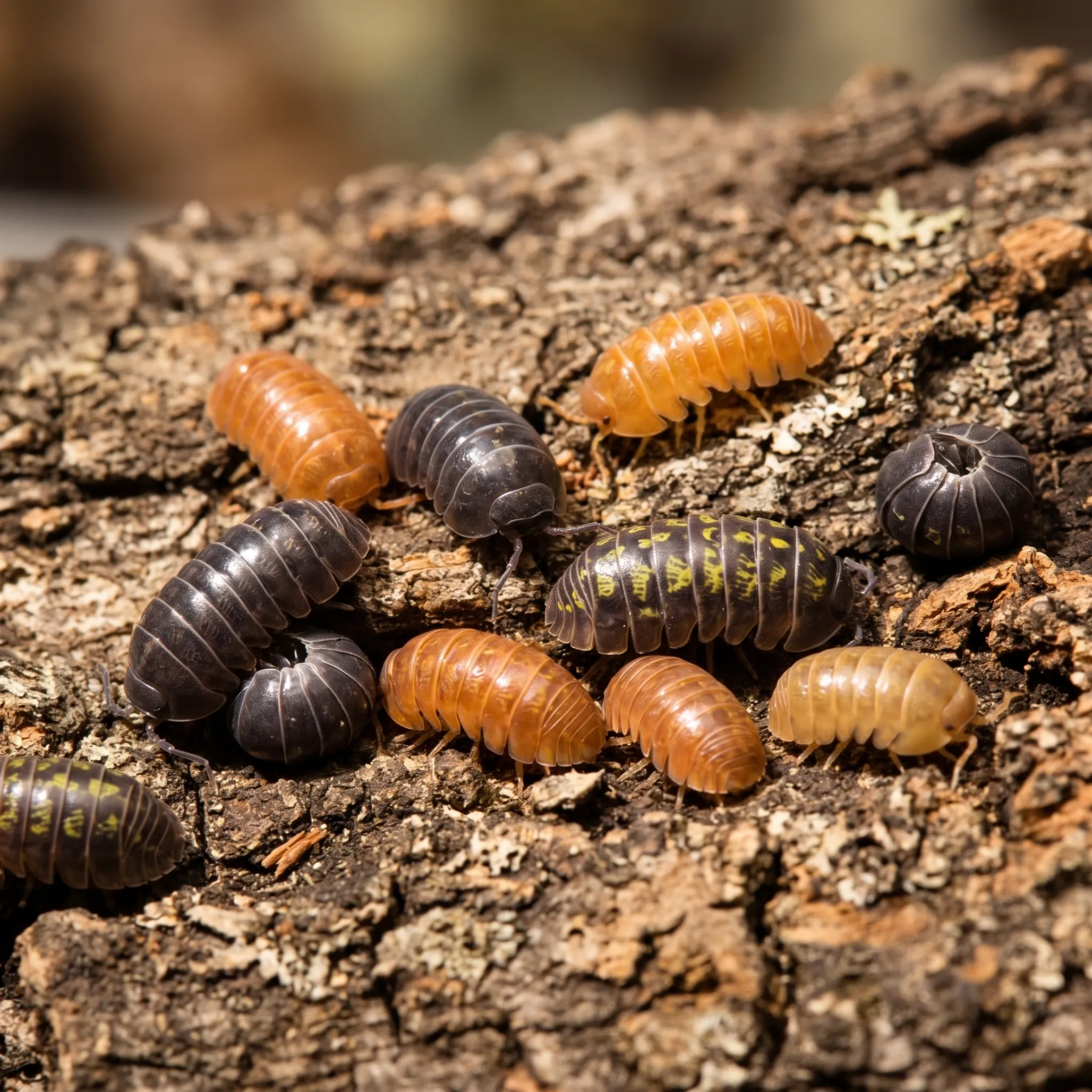 Armadillidium vulgare Gem Mix isopods in a live culture